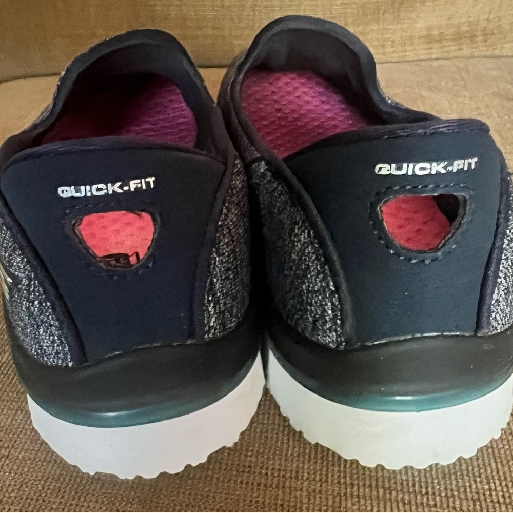 Skechers Go Flex Walk Gray Goga Mat Shoes - Picture 5 of 8